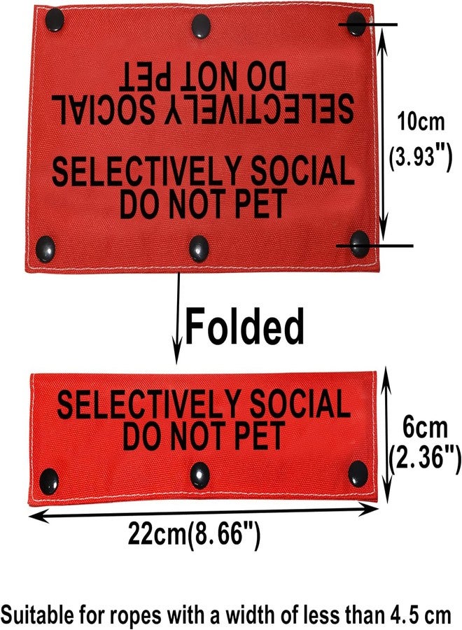 BLUPARK Funny Dog Leash Sleeve Selectively Social Do Not Pet Dog Leash Wrap Sleeve Pet Birthday Gift (Selectively Social-Sleeve) - Image 2